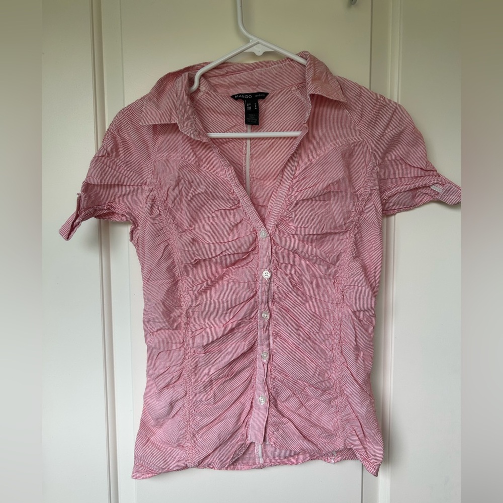 Mango Pink Button Down Shirt